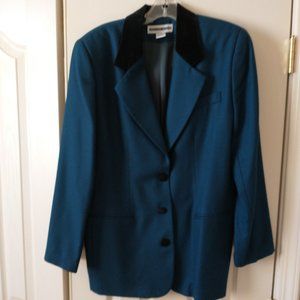 Teal Wool Blazer